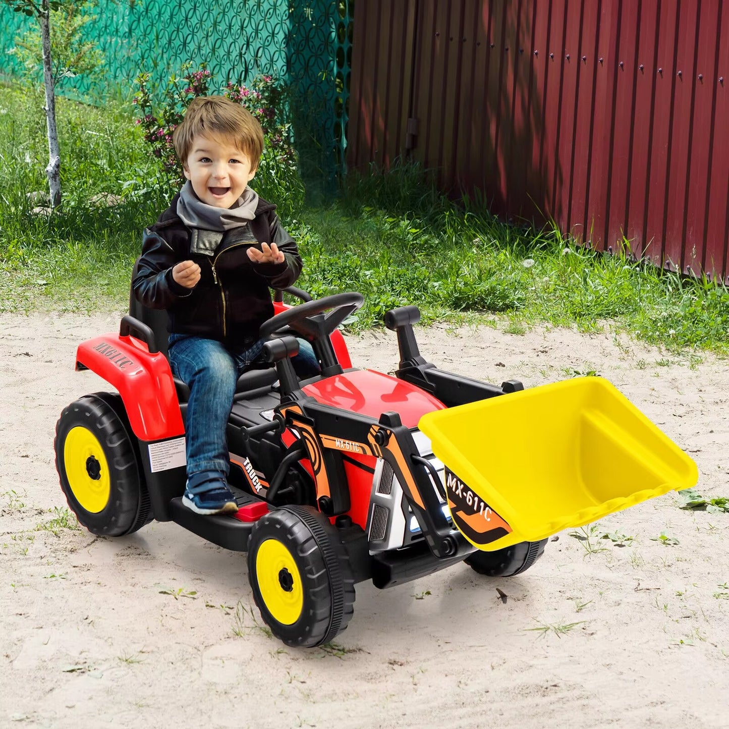 Kids 12V Electric Ride-On Excavator