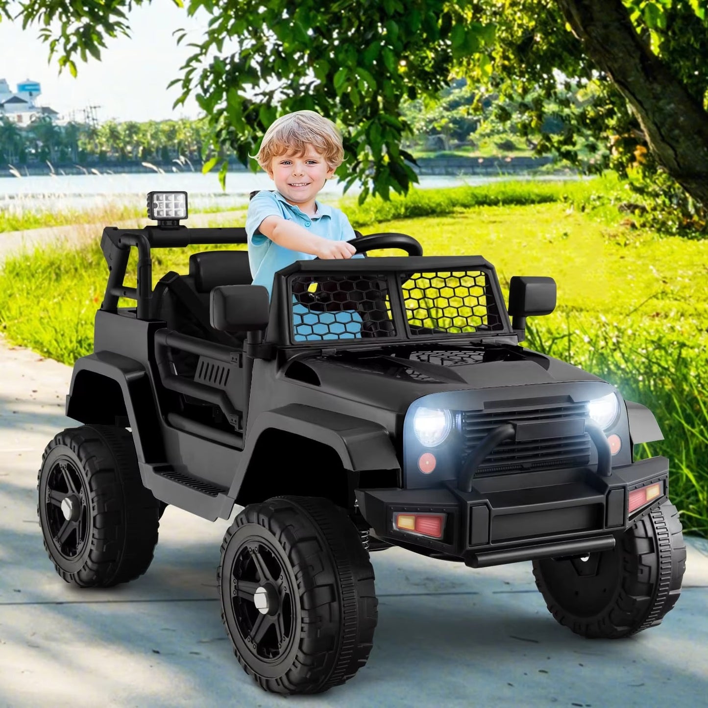 Kids 12V Adventure Ride-On Jeep with Remote Control